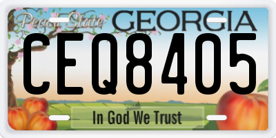 GA license plate CEQ8405