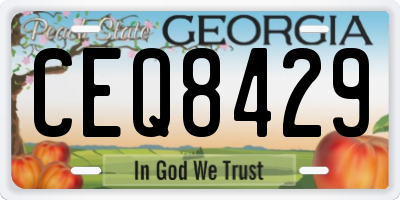 GA license plate CEQ8429