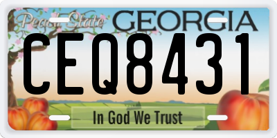 GA license plate CEQ8431