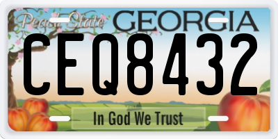 GA license plate CEQ8432