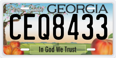 GA license plate CEQ8433