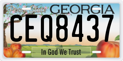 GA license plate CEQ8437