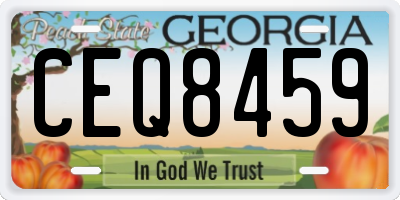 GA license plate CEQ8459