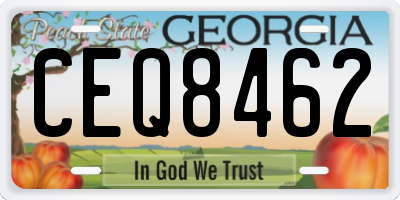 GA license plate CEQ8462