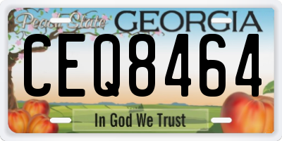 GA license plate CEQ8464