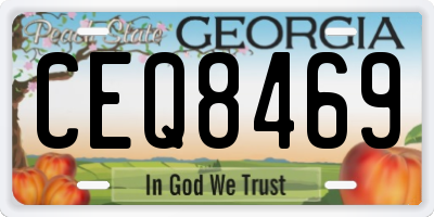 GA license plate CEQ8469