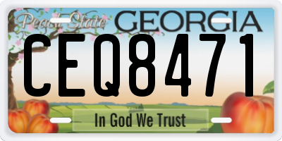 GA license plate CEQ8471