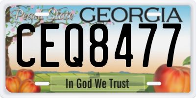 GA license plate CEQ8477