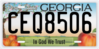 GA license plate CEQ8506