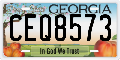 GA license plate CEQ8573