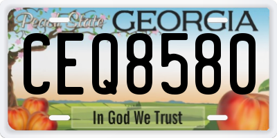 GA license plate CEQ8580
