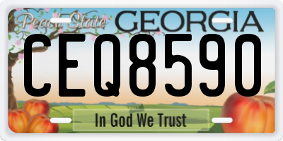 GA license plate CEQ8590