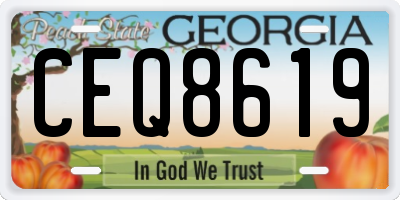 GA license plate CEQ8619