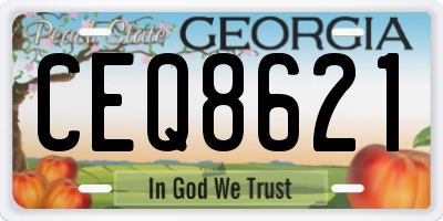 GA license plate CEQ8621