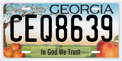 GA license plate CEQ8639