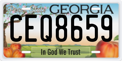 GA license plate CEQ8659