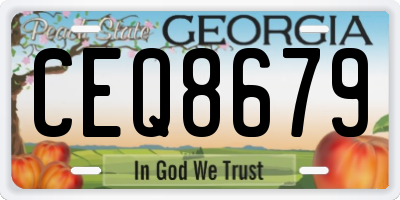 GA license plate CEQ8679
