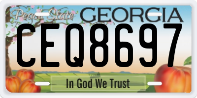 GA license plate CEQ8697