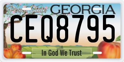 GA license plate CEQ8795