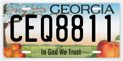 GA license plate CEQ8811