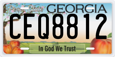 GA license plate CEQ8812