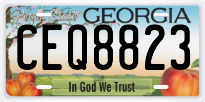 GA license plate CEQ8823