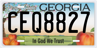 GA license plate CEQ8827