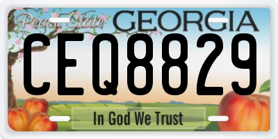 GA license plate CEQ8829