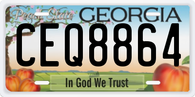 GA license plate CEQ8864