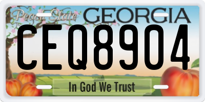 GA license plate CEQ8904