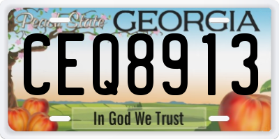 GA license plate CEQ8913