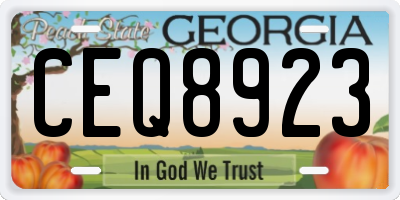 GA license plate CEQ8923