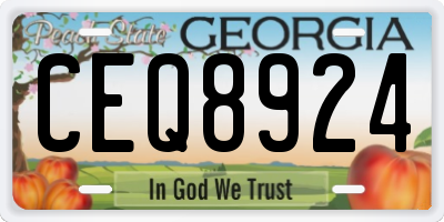 GA license plate CEQ8924