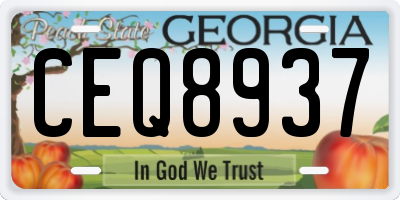 GA license plate CEQ8937