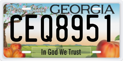 GA license plate CEQ8951
