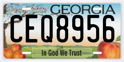 GA license plate CEQ8956