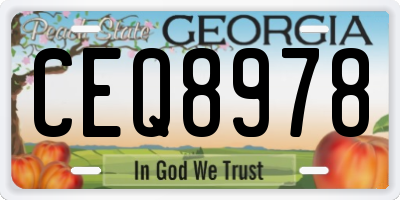 GA license plate CEQ8978