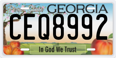 GA license plate CEQ8992