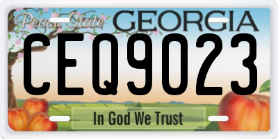 GA license plate CEQ9023