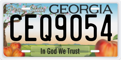 GA license plate CEQ9054