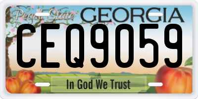 GA license plate CEQ9059