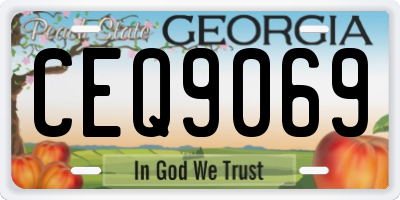 GA license plate CEQ9069