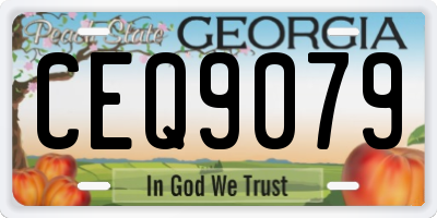 GA license plate CEQ9079