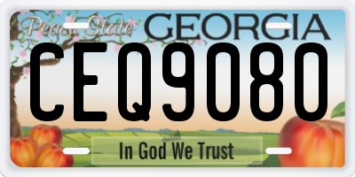 GA license plate CEQ9080
