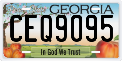 GA license plate CEQ9095