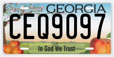 GA license plate CEQ9097