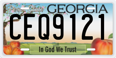 GA license plate CEQ9121