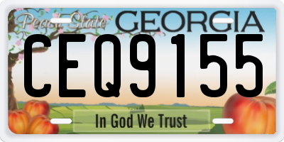 GA license plate CEQ9155