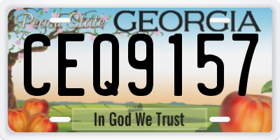 GA license plate CEQ9157