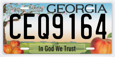 GA license plate CEQ9164